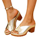 Women's Block Heel Slip-On Sandals