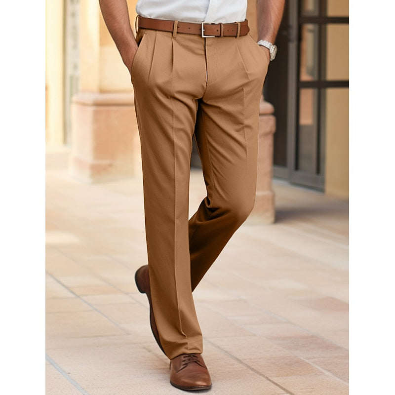 Tailored Straight-Leg Pants