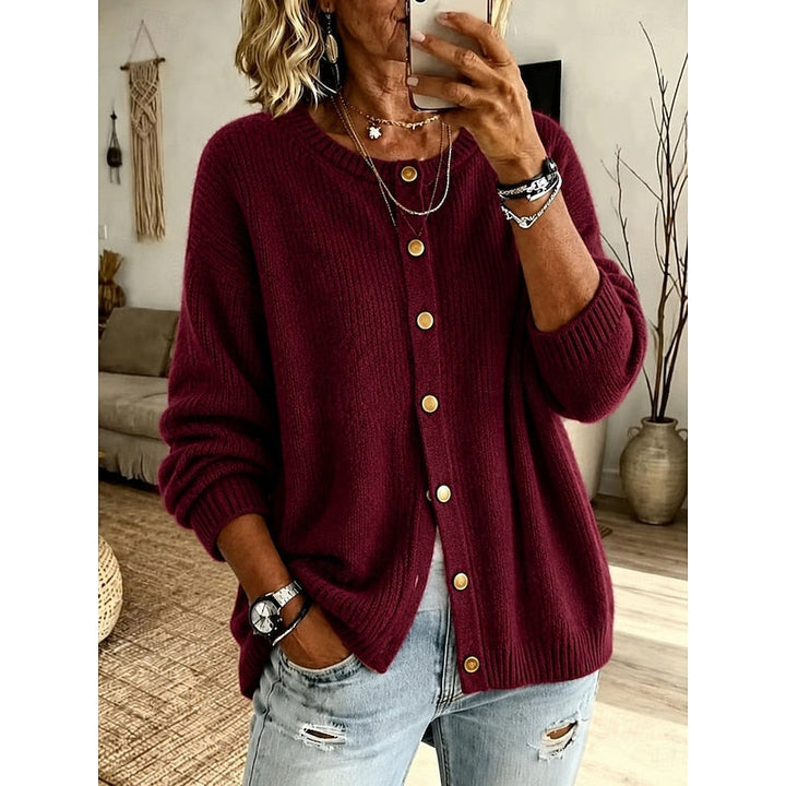 Soft Button-Front Cardigan