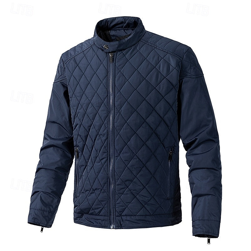 Quilted Stand-Collar Jacket