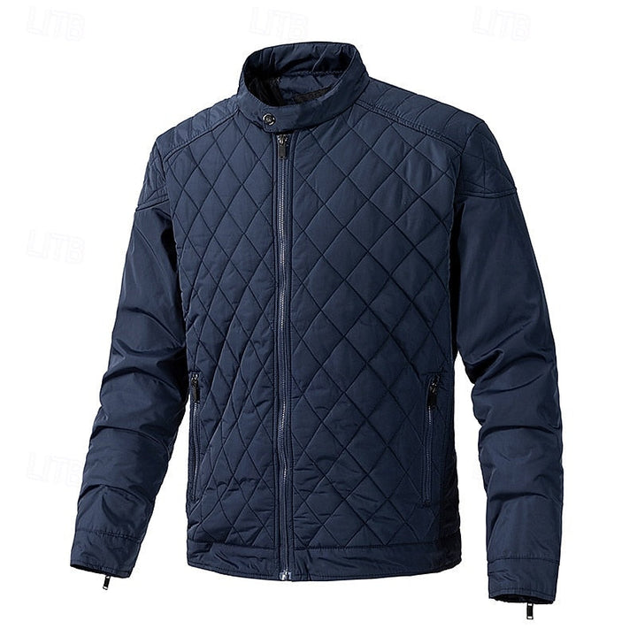 Quilted Stand-Collar Jacket