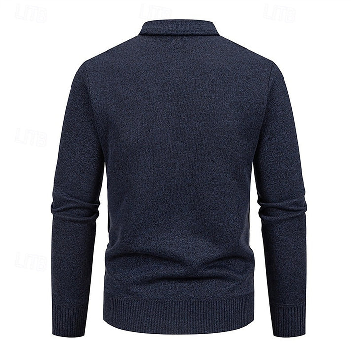 Refined Argyle Cardigan