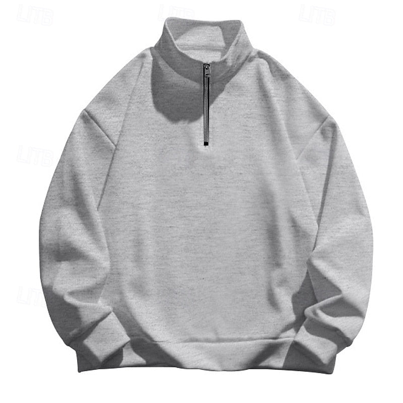 Quarter-Zip Standing Collar Pullover