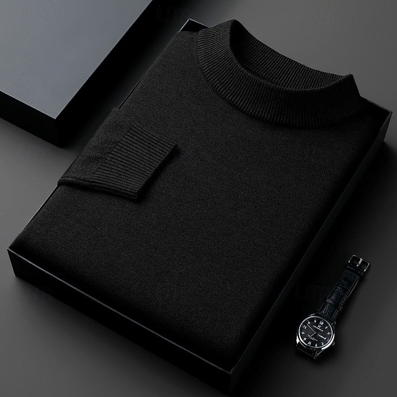Ribbed High-Neck Sweater