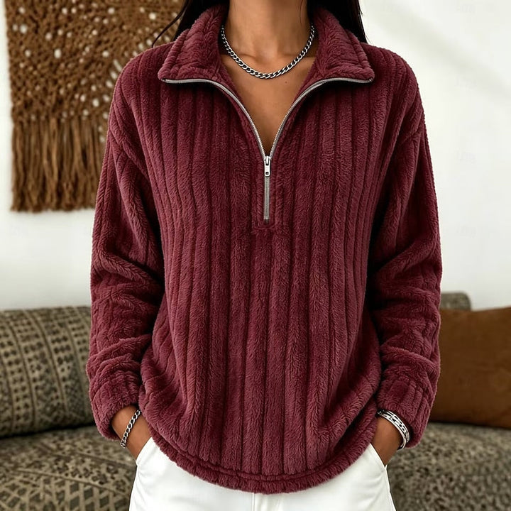 Cozy Textured Quarter-Zip Sweater