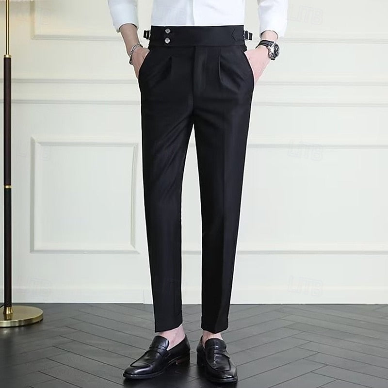 Tailored Straight-Leg Pants