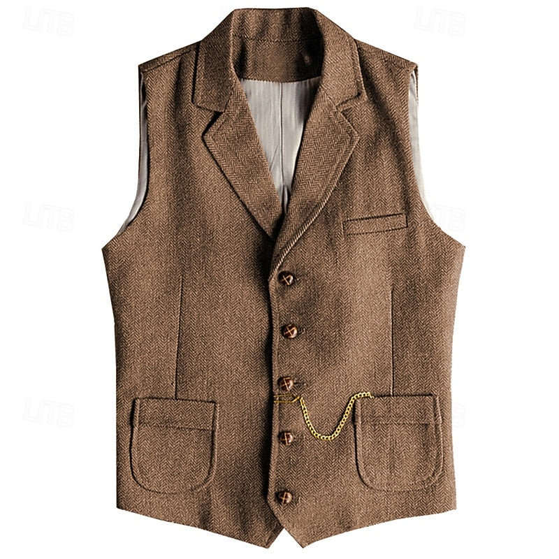 Herringbone Tailored Vest