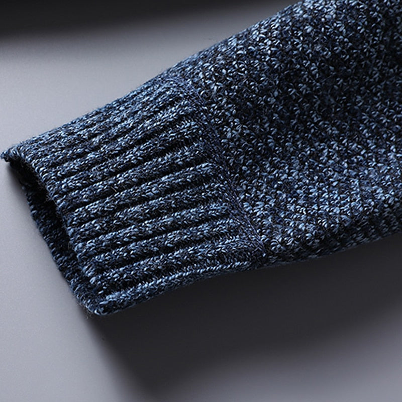 Quarter-Zip Stand Collar Sweater