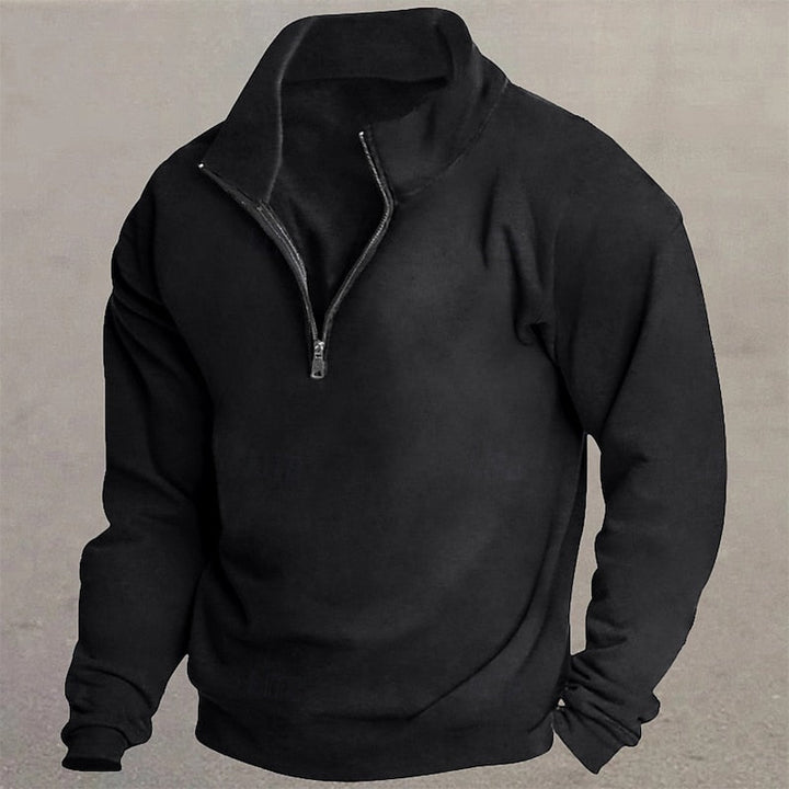 Quarter-Zip Standing Collar Pullover