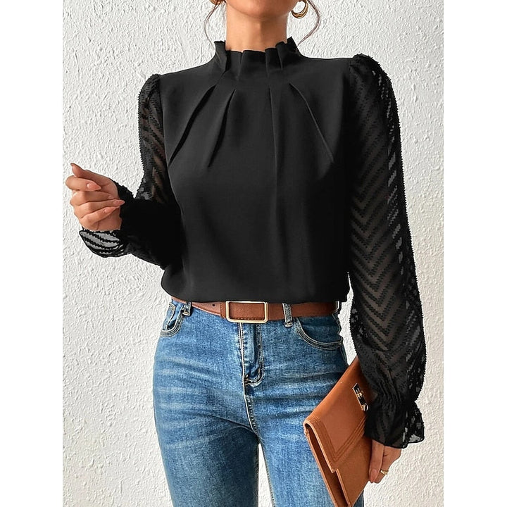 Elegant High-Neck Blouse