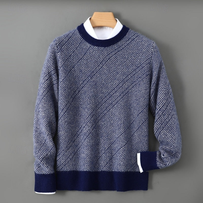 Textured Crew Neck Sweater