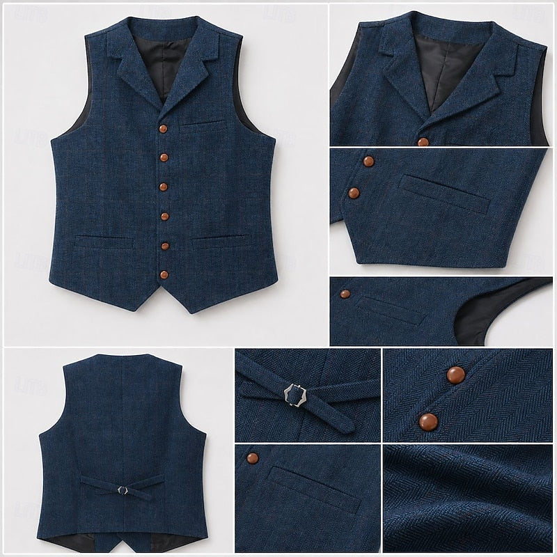 Herringbone Tailored Vest