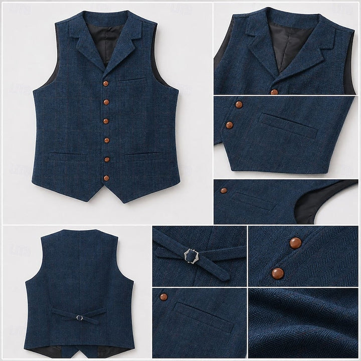 Herringbone Tailored Vest