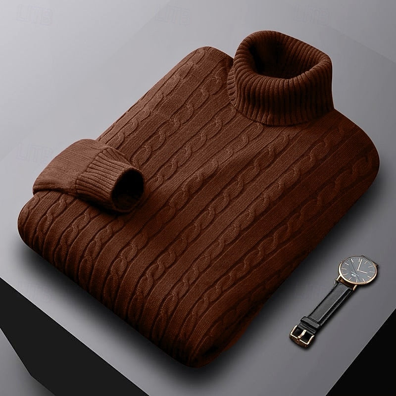 Cable Knit Turtleneck Sweater