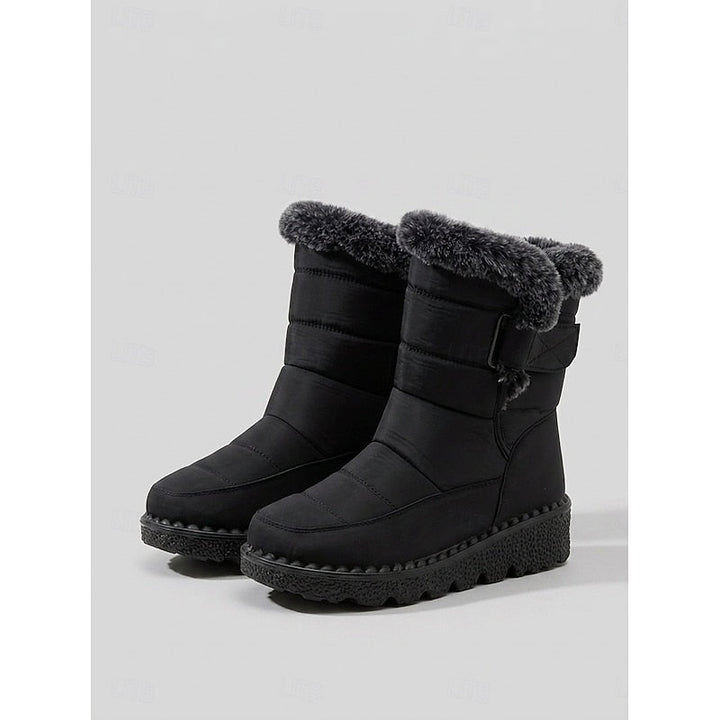 Cozy Fur-Trimmed Winter Snow Boots