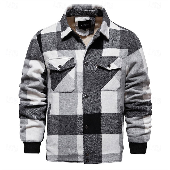 Rugged Plaid Shirt Jacket
