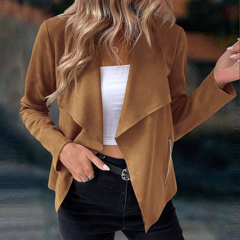 Draped Open-Front Jacket