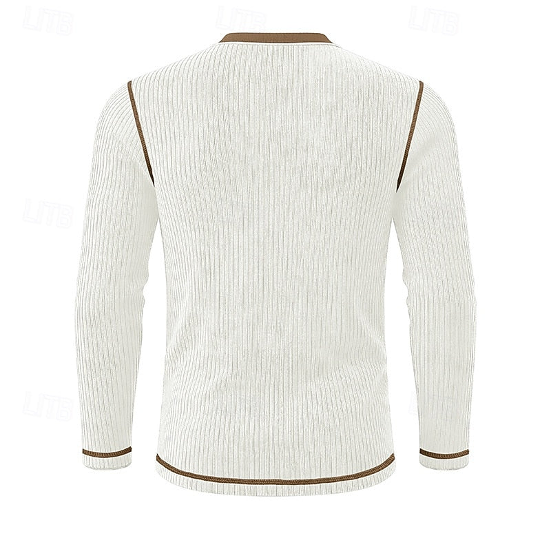 Ribbed Henley Shirt