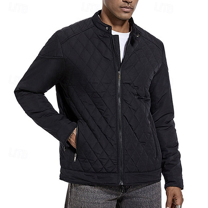 Quilted Stand-Collar Jacket