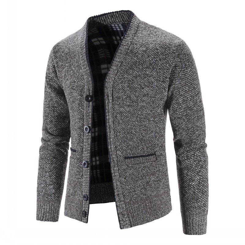 Button-Front V-Neck Cardigan