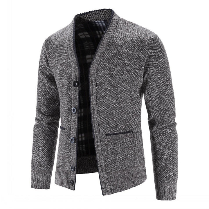 Button-Front V-Neck Cardigan