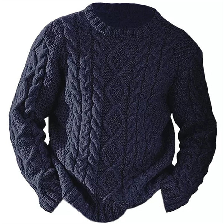 Cable Knit Crew Neck Sweater