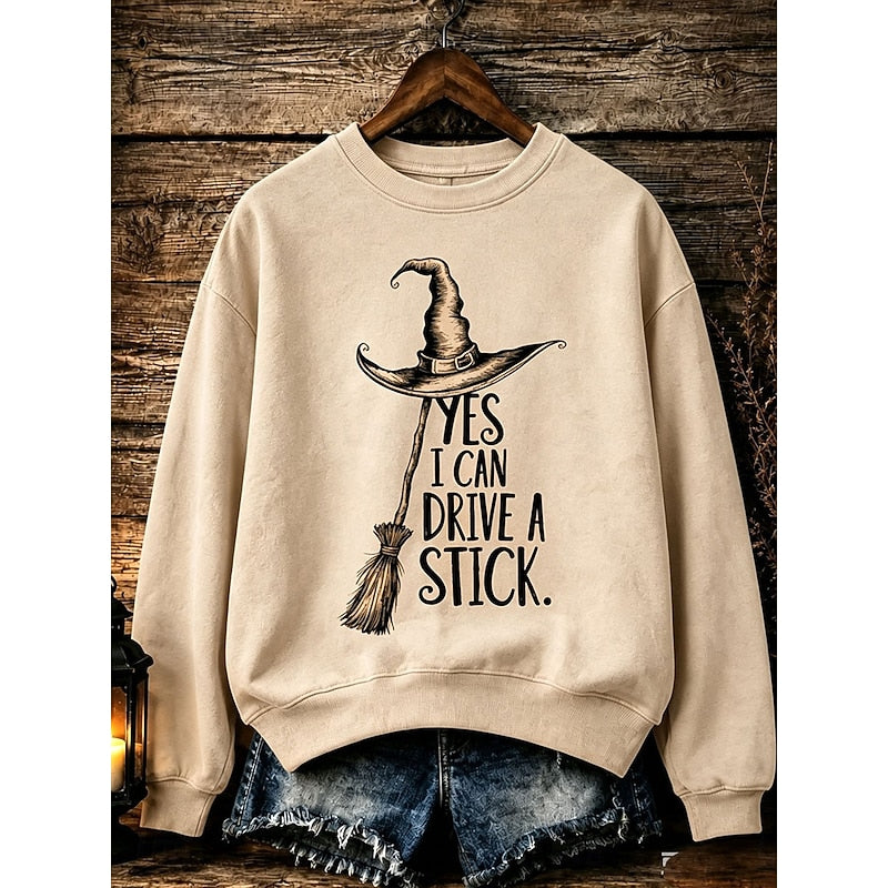 Halloween Witch Graphic Sweatshirt