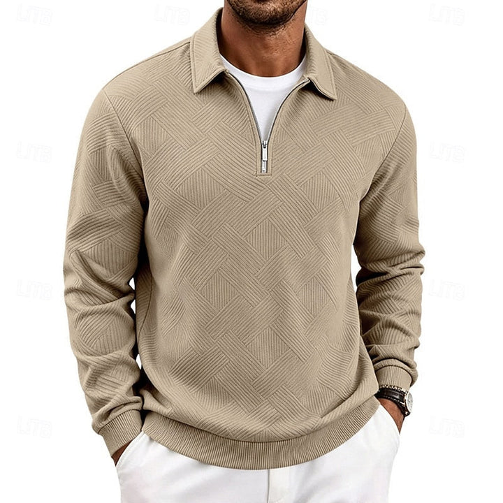Textured Quarter-Zip Pullover