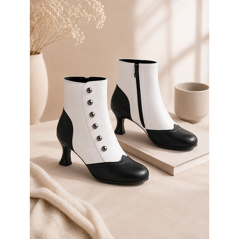 Vintage Buttoned Ankle Boots
