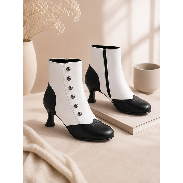 Vintage Buttoned Ankle Boots