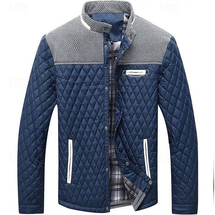 Quilted Stand-Collar Jacket