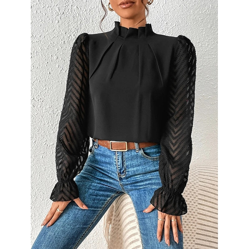 Elegant High-Neck Blouse