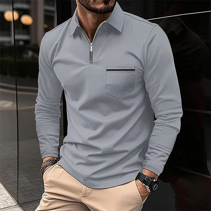 Refined Quarter-Zip Polo Shirt