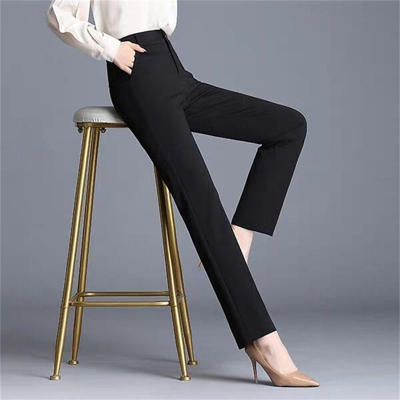 Tailored Straight-Leg Pants