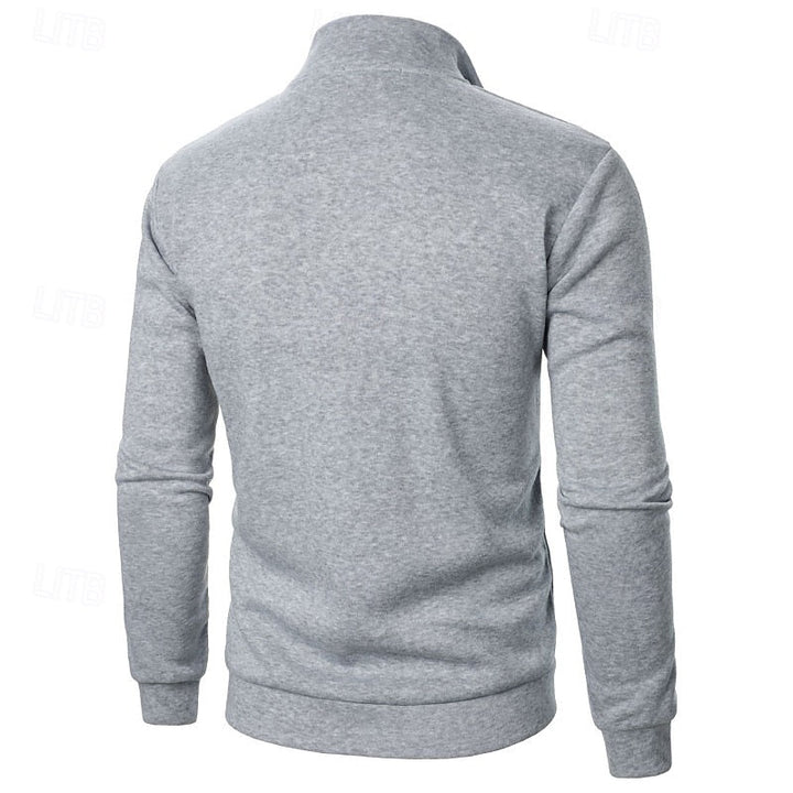 Quarter-Zip Stand-Collar Pullover