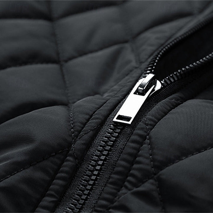 Quilted Stand-Collar Jacket