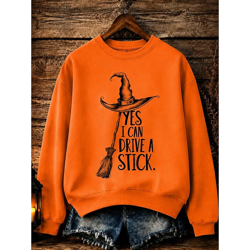 Halloween Witch Graphic Sweatshirt