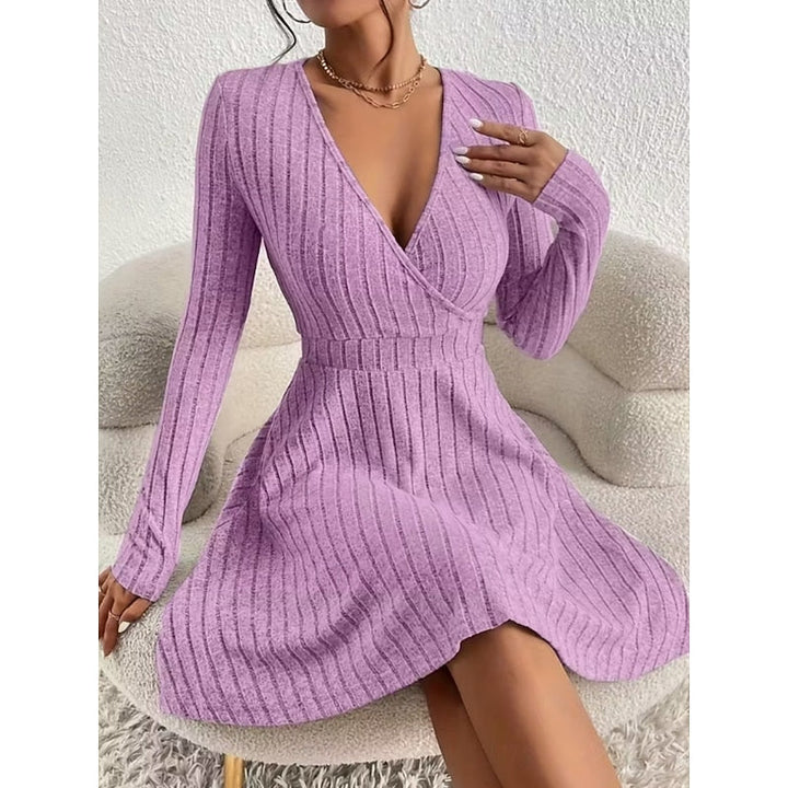 Wrap-Neck A-Line Dress