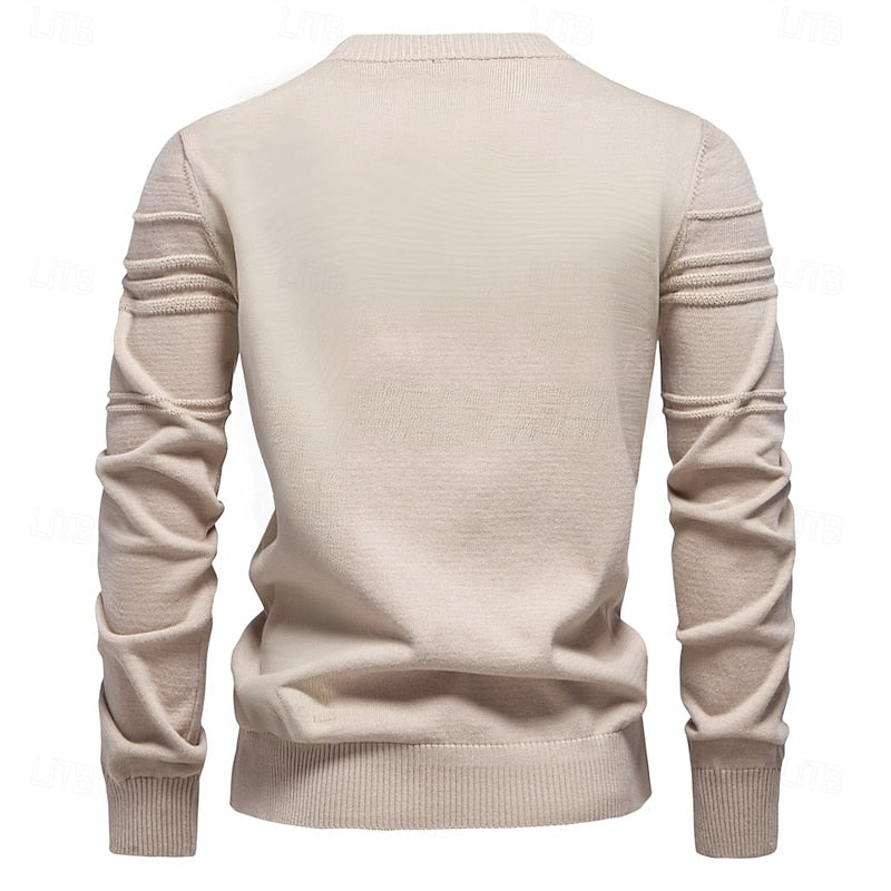 Textured Crewneck Sweater