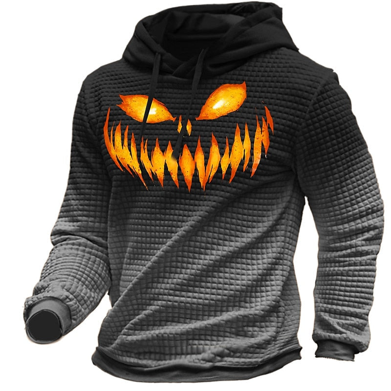 Halloween Textured Graphic Hoodie