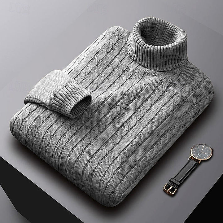 Cable Knit Turtleneck Sweater