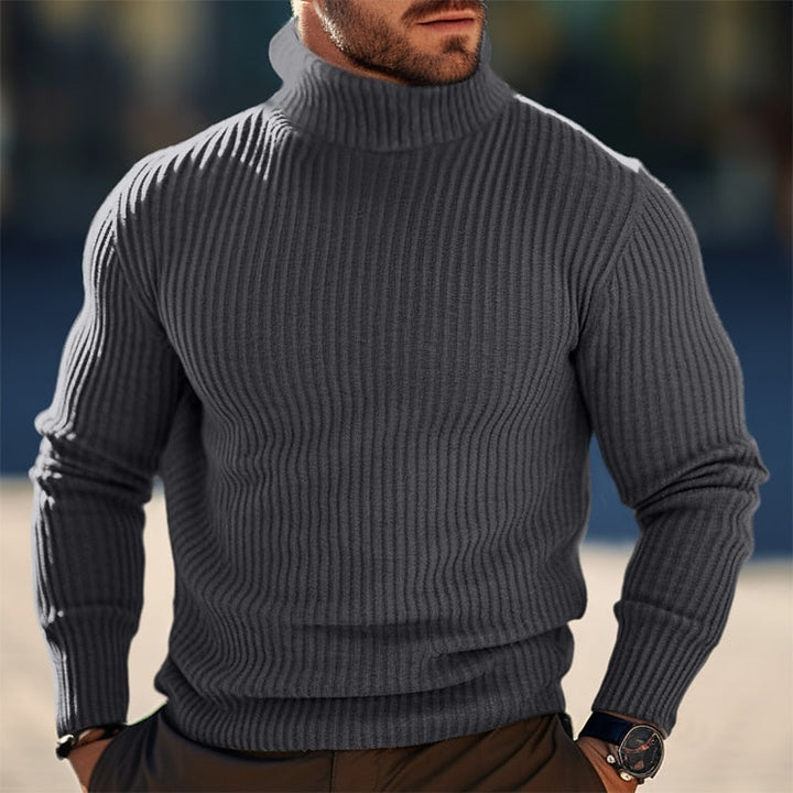 Ribbed Turtleneck Sweater