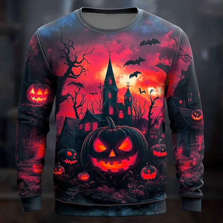 Halloween Graphic Crew Neck Sweatshirt