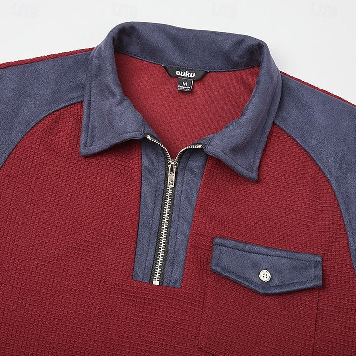 Quarter-Zip Textured Sweater