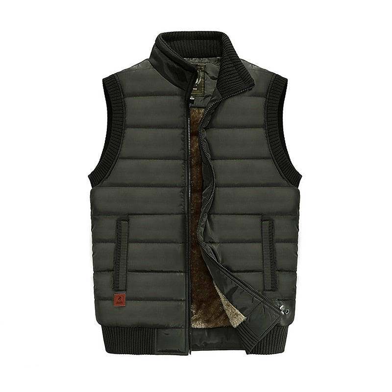 Quilted Stand-Collar Vest