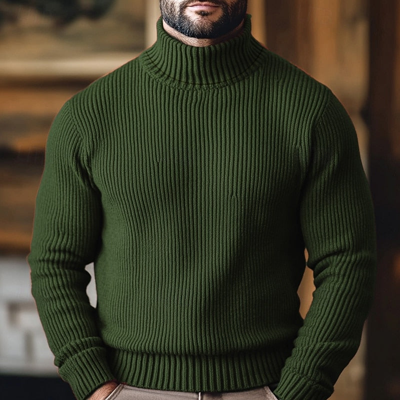 Ribbed Turtleneck Sweater