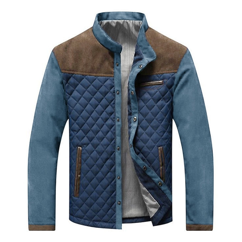 Quilted Stand-Collar Jacket