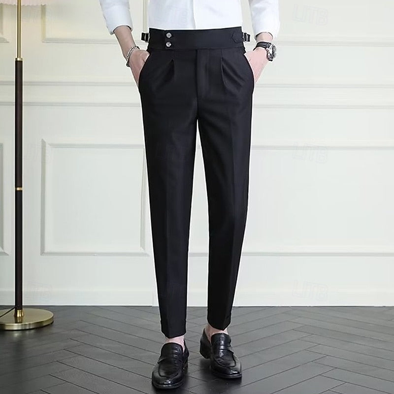Tailored Straight-Leg Pants