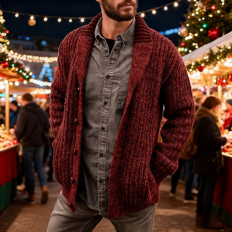 Shawl Collar Knit Cardigan