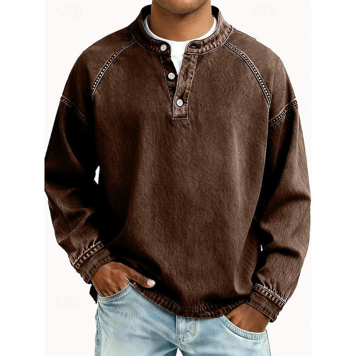 Vintage Washed Henley Shirt